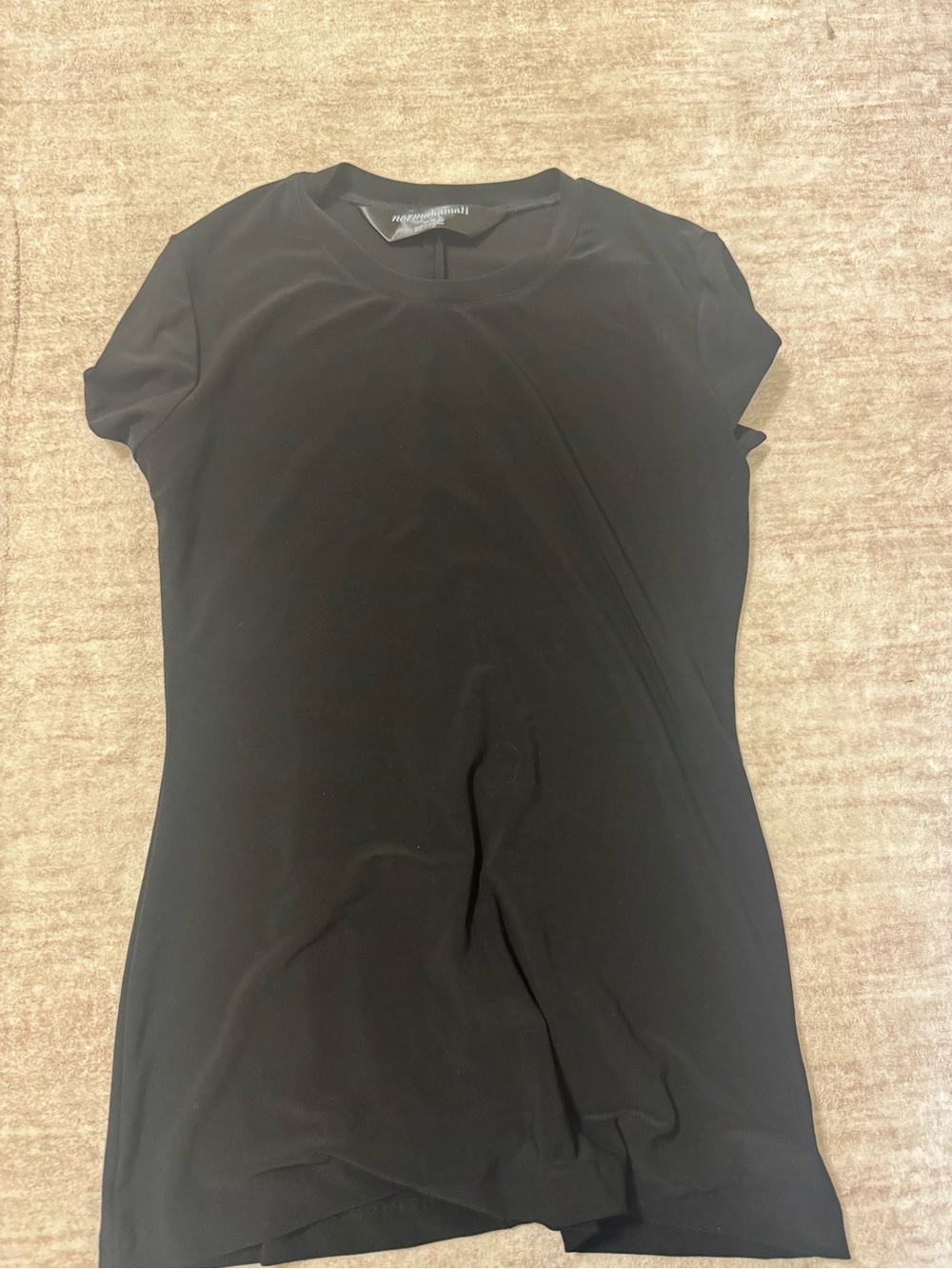 Norma Kamali black tee size medium - Picture 2 of 3